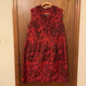 Red/Black flora dress